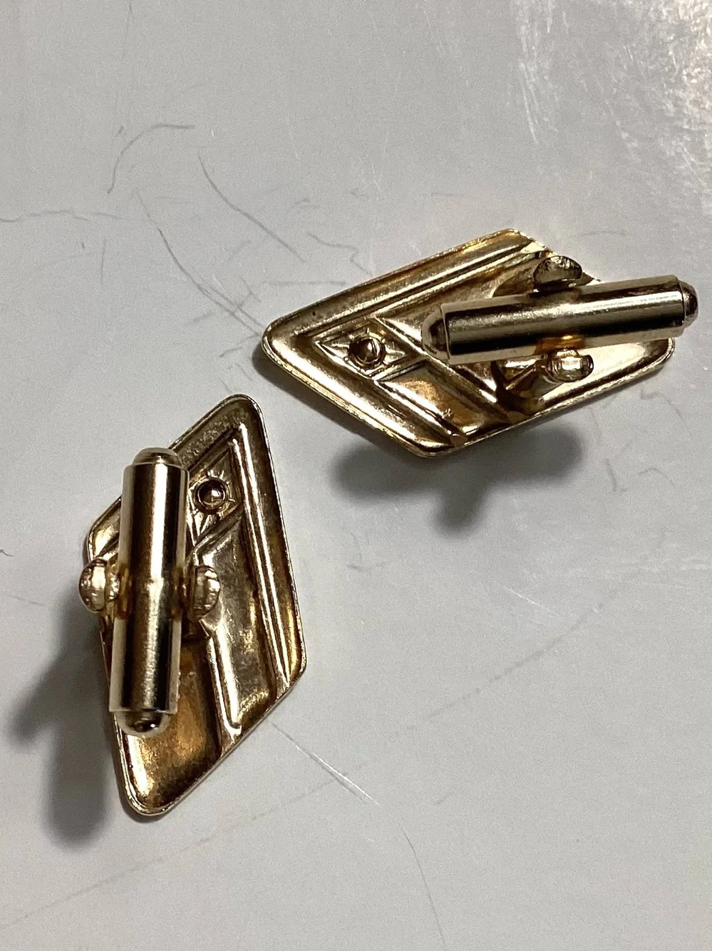 Art Deco Repro/1950s Atomic Chevron Vtg Cufflinks